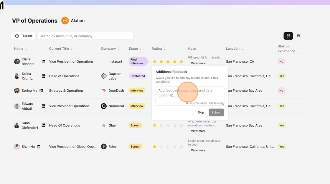How does a client use the sharable link? — screenshot 18