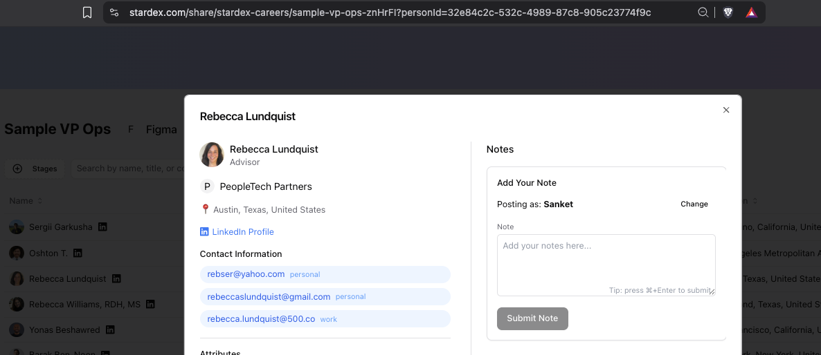 Share specific notes in the client shareable link — screenshot 23