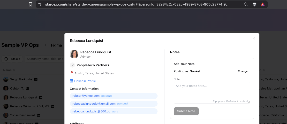 Share specific notes in the client shareable link — screenshot 23