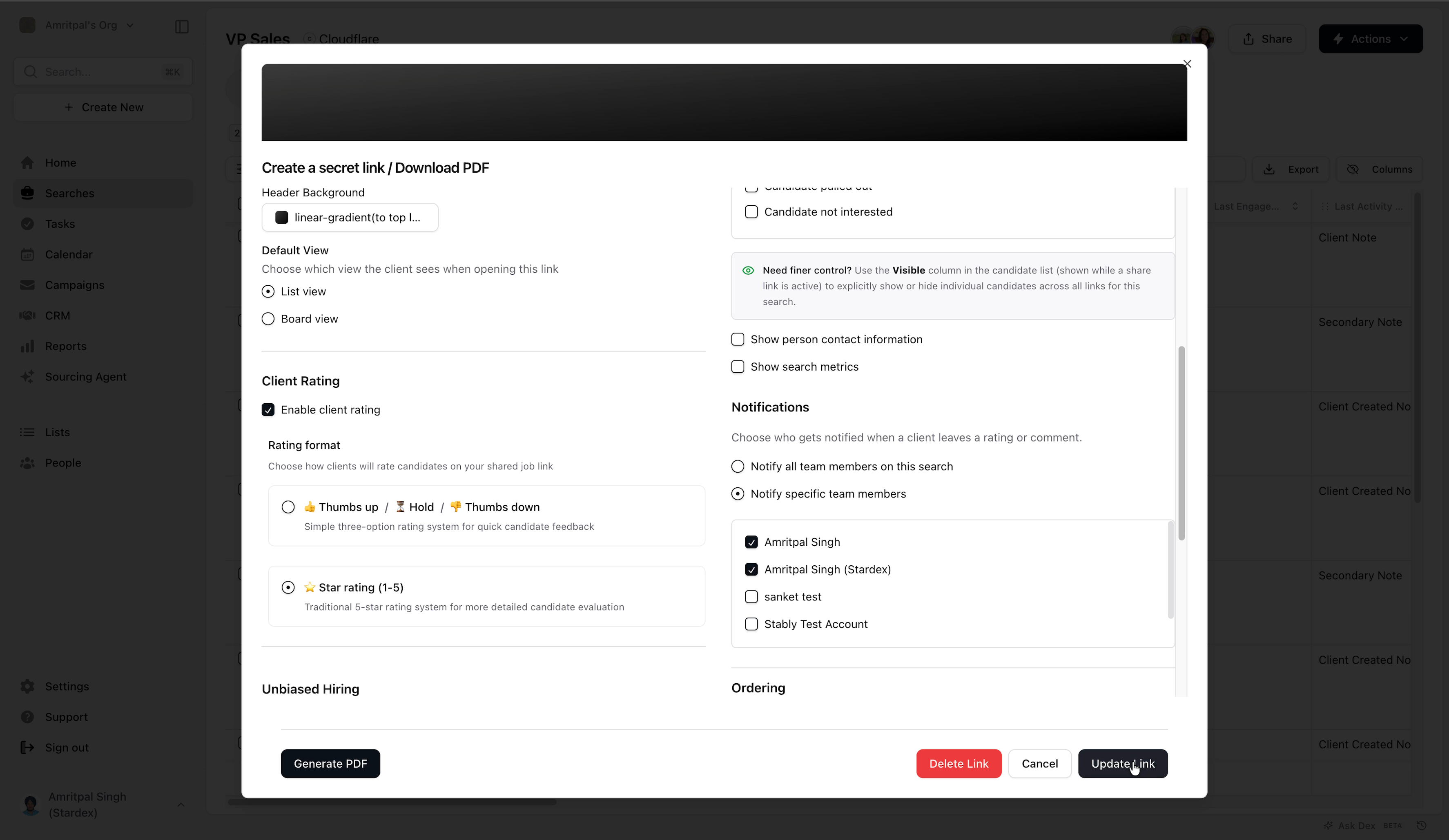 Choose who gets notified — screenshot 13