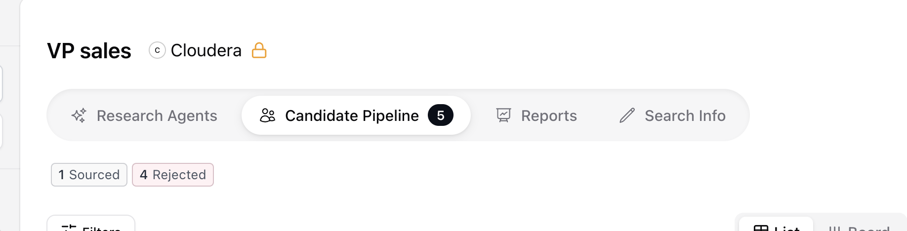 Marking a search as confidential — screenshot 2