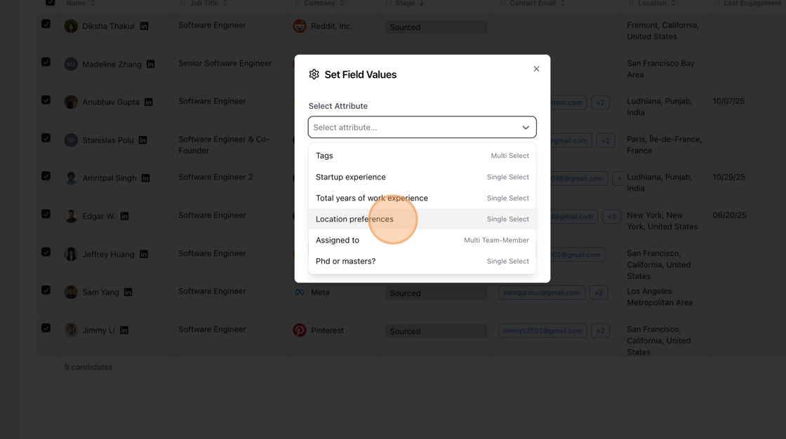 Bulk tagging custom fields — screenshot 11