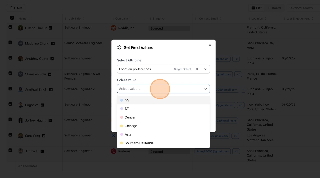 Bulk tagging custom fields — screenshot 12