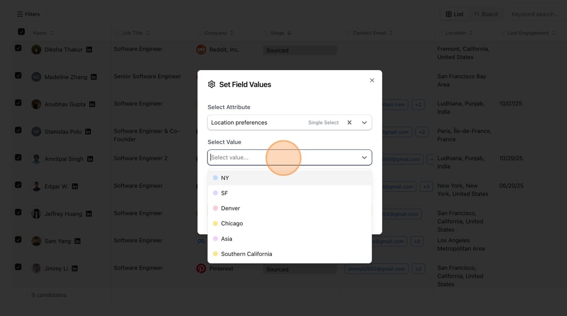 Bulk tagging custom fields — screenshot 12