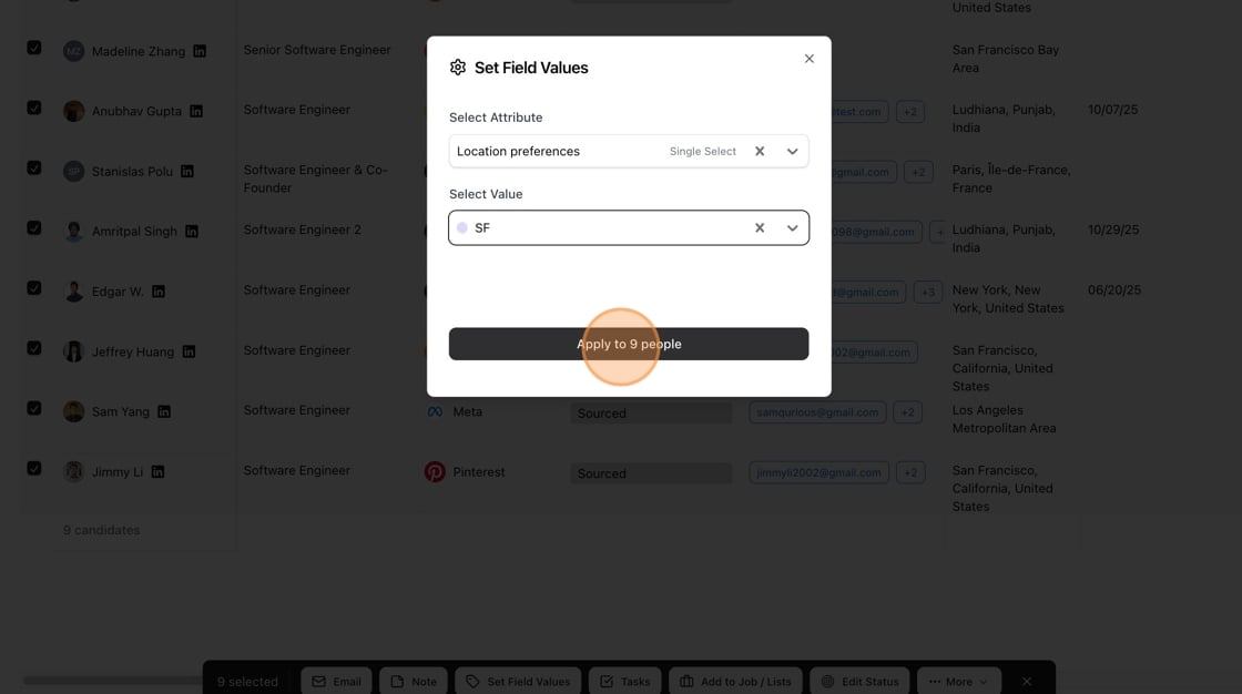 Bulk tagging custom fields — screenshot 13