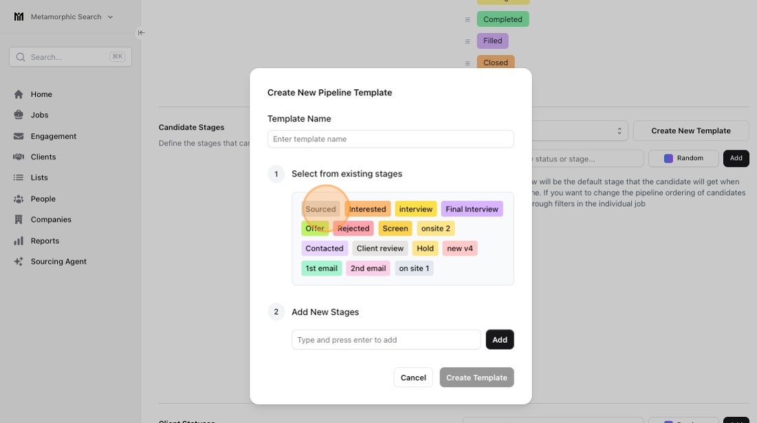 Customize job pipeline stages — screenshot 8