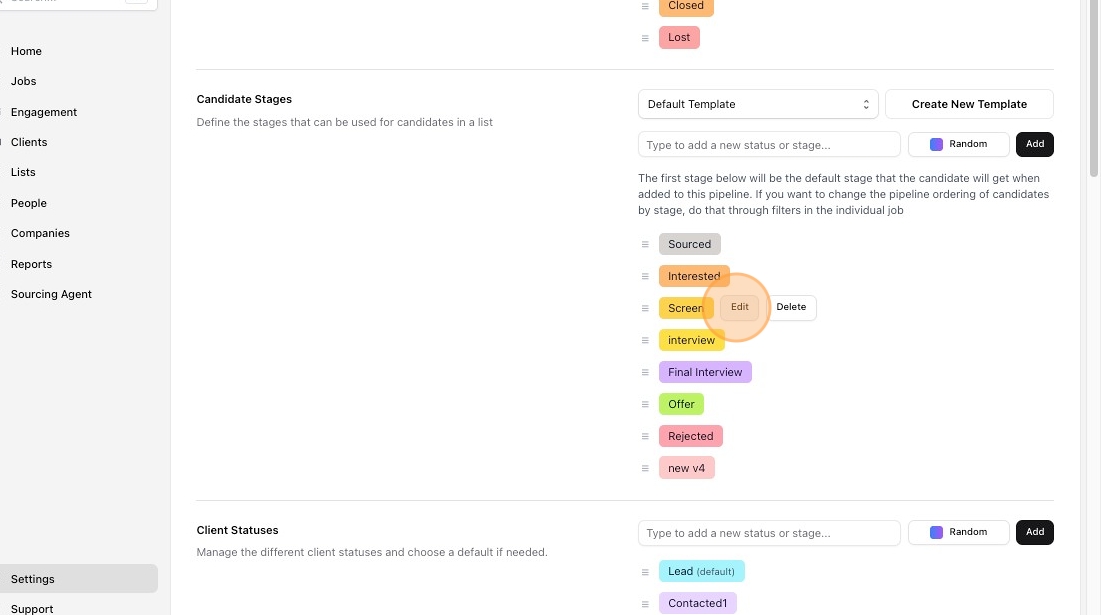 Customize job pipeline stages — screenshot 3
