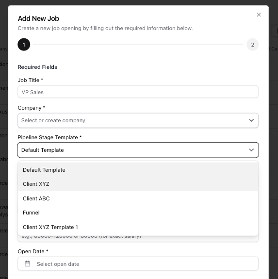 Customize job pipeline stages — screenshot 12