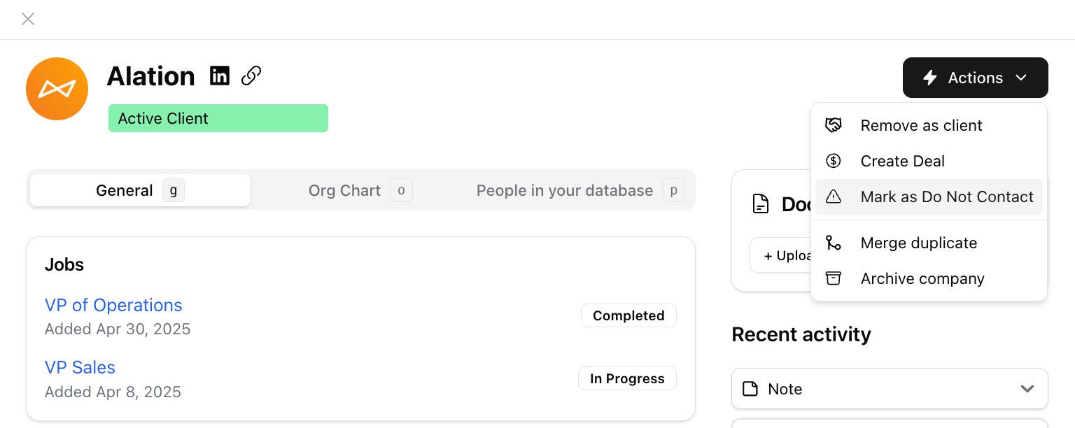 Marking records manually — screenshot 2