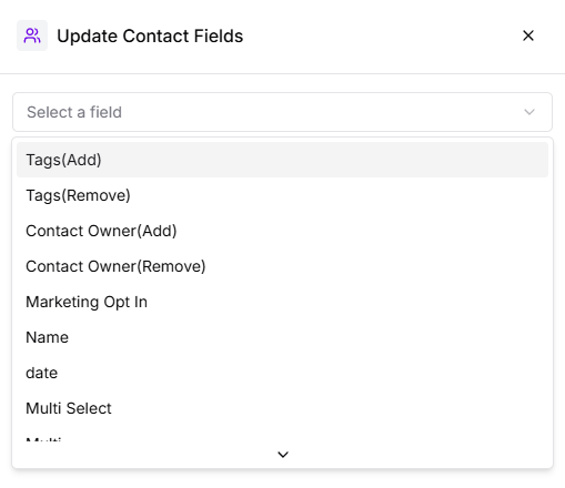 Update Contact Fields