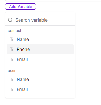 Add Variables Replies