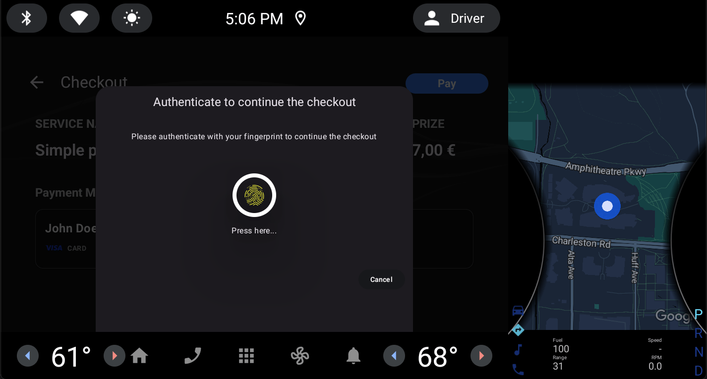 Simulator: authentication