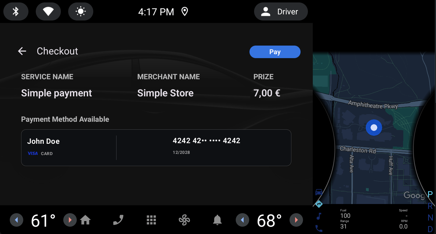 Simulator: select a card