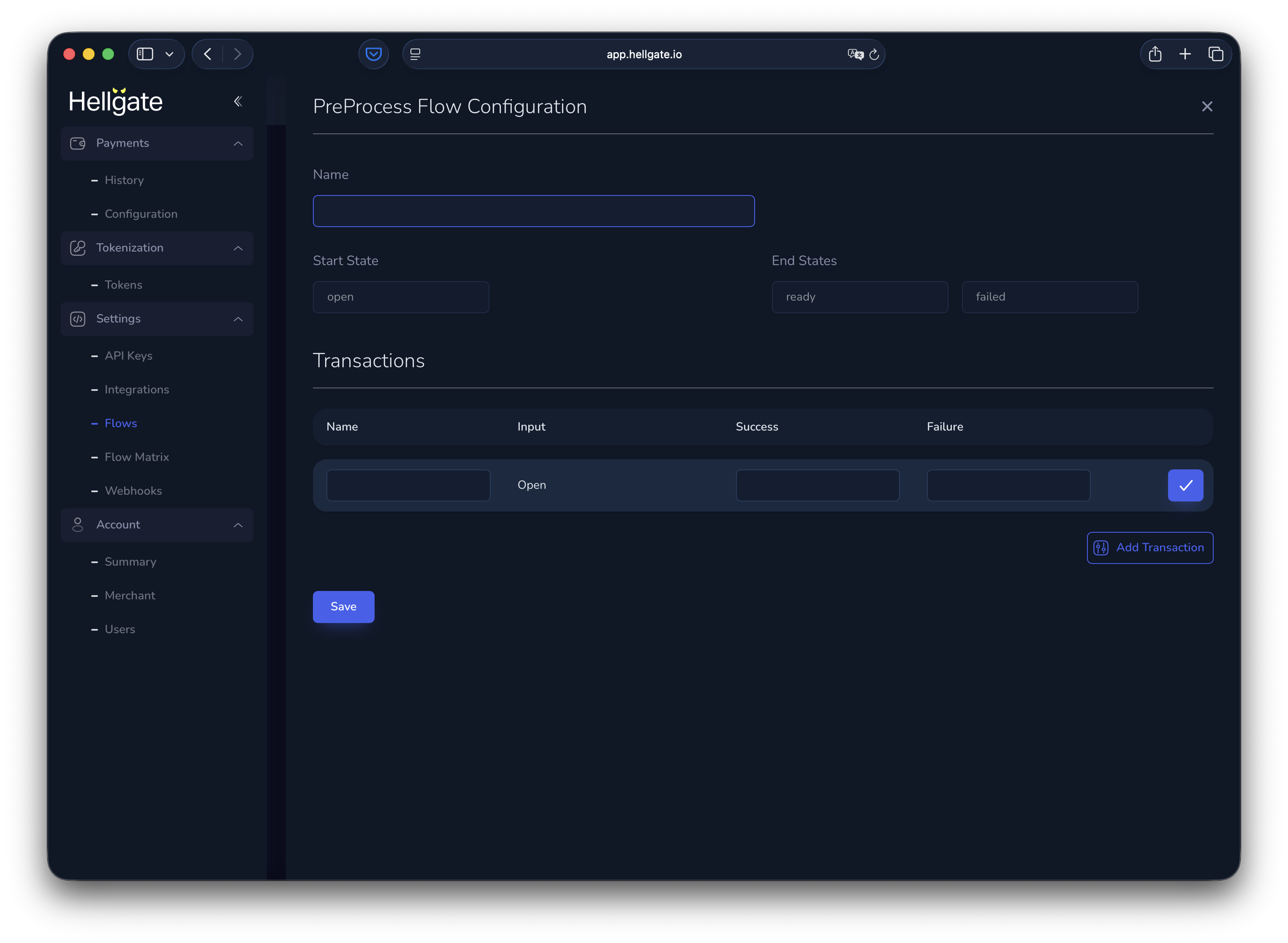 Configure custom preprocessing flow