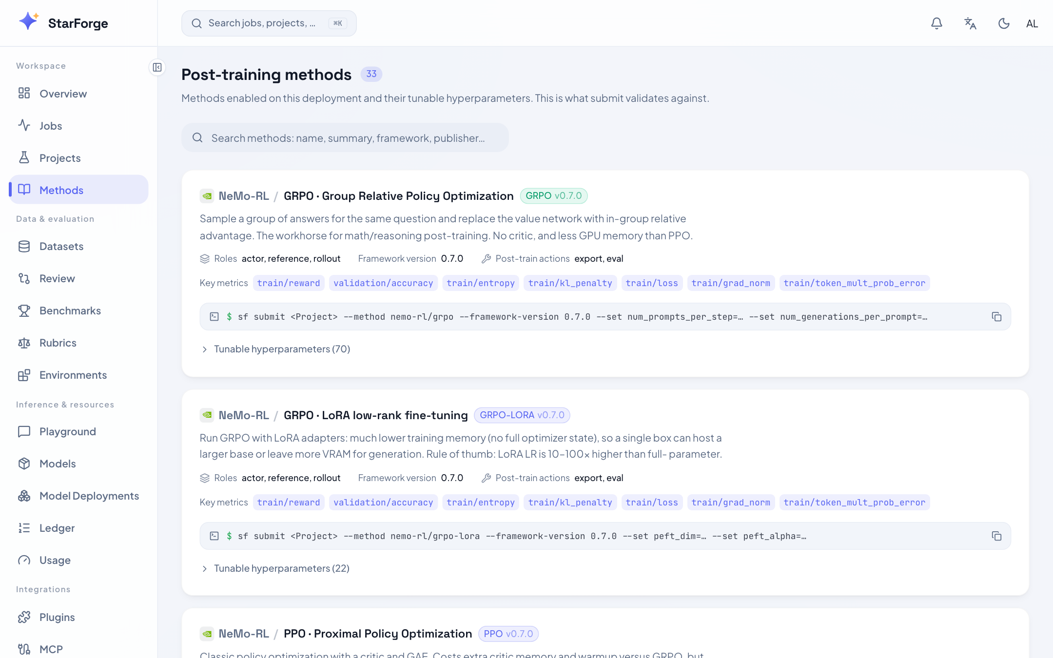 StarForge methods page