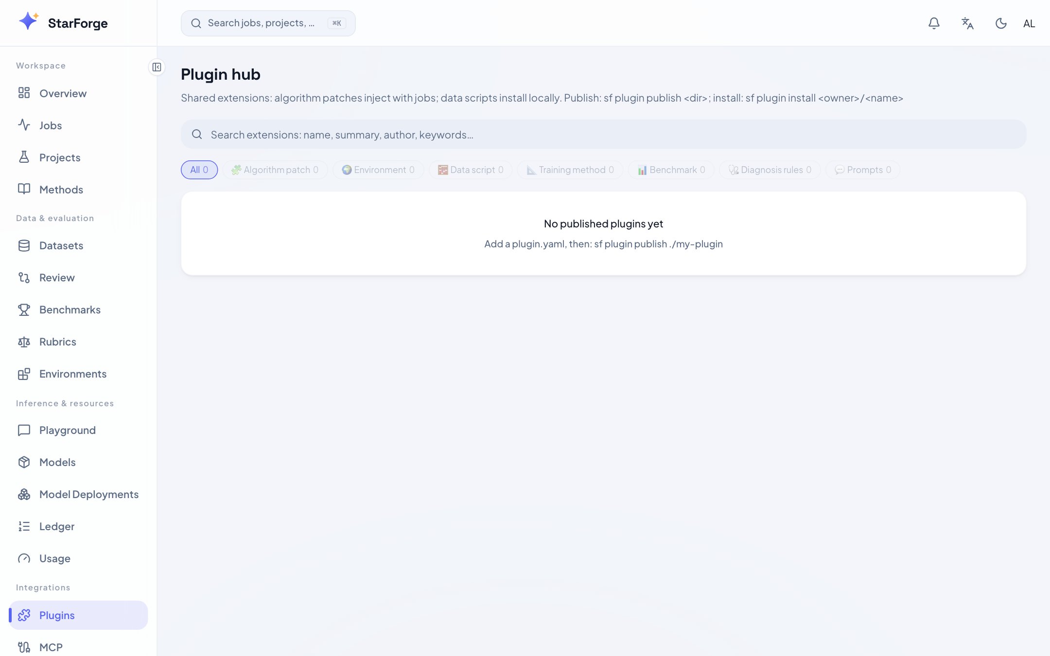 StarForge plugins page