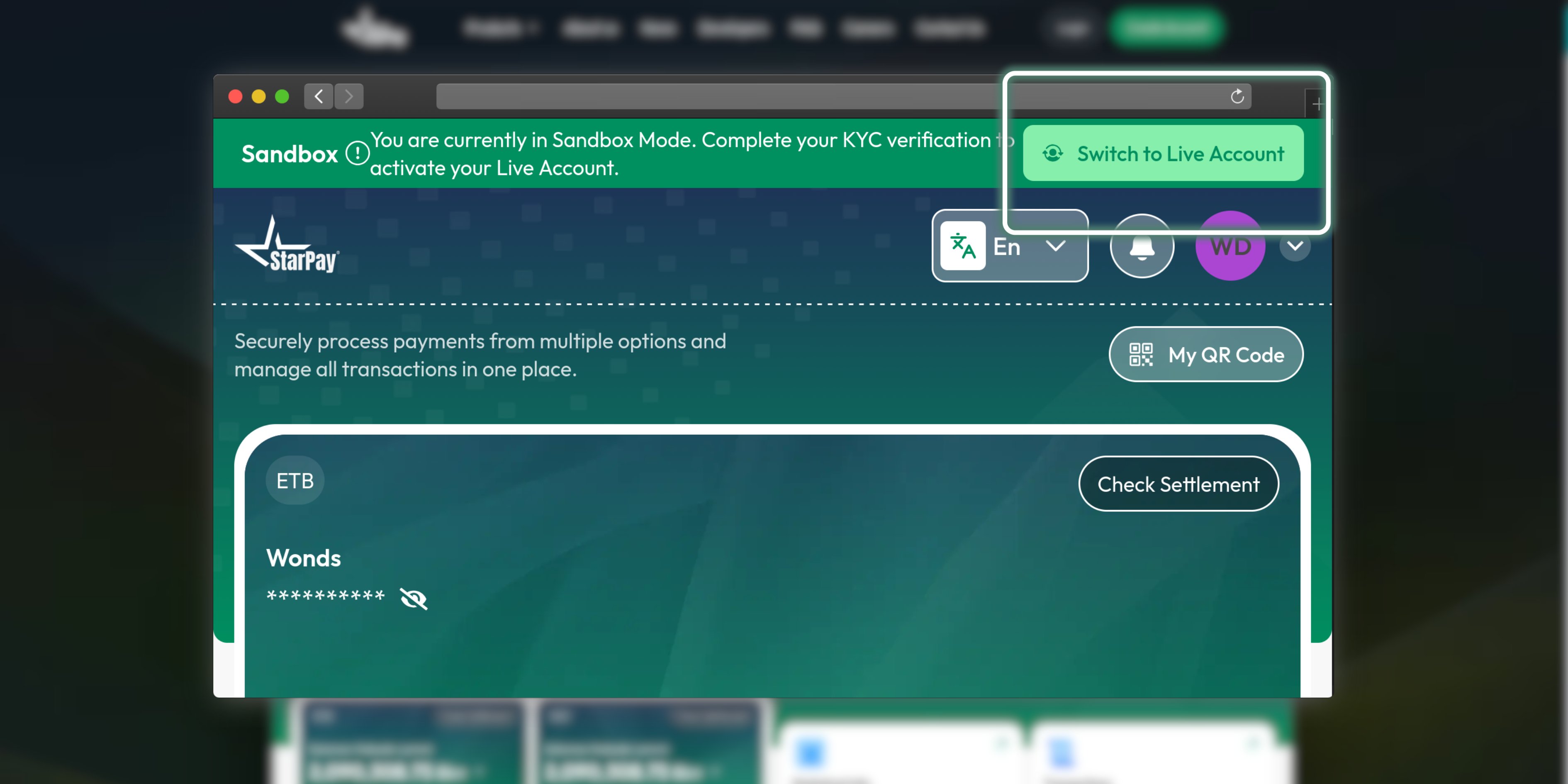 Switch to Live Mode