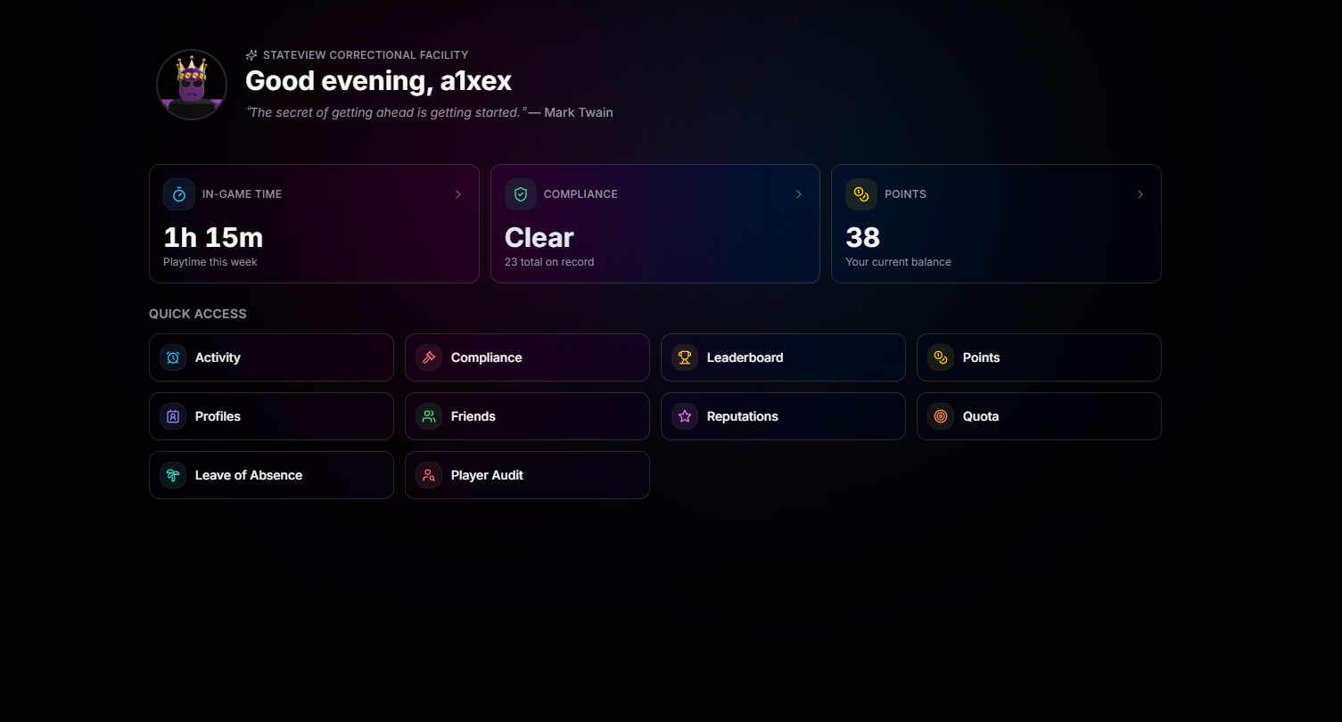 Welcome Home dashboard