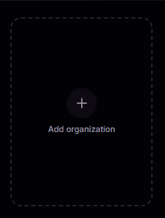 BloxCord home screen with add organization button