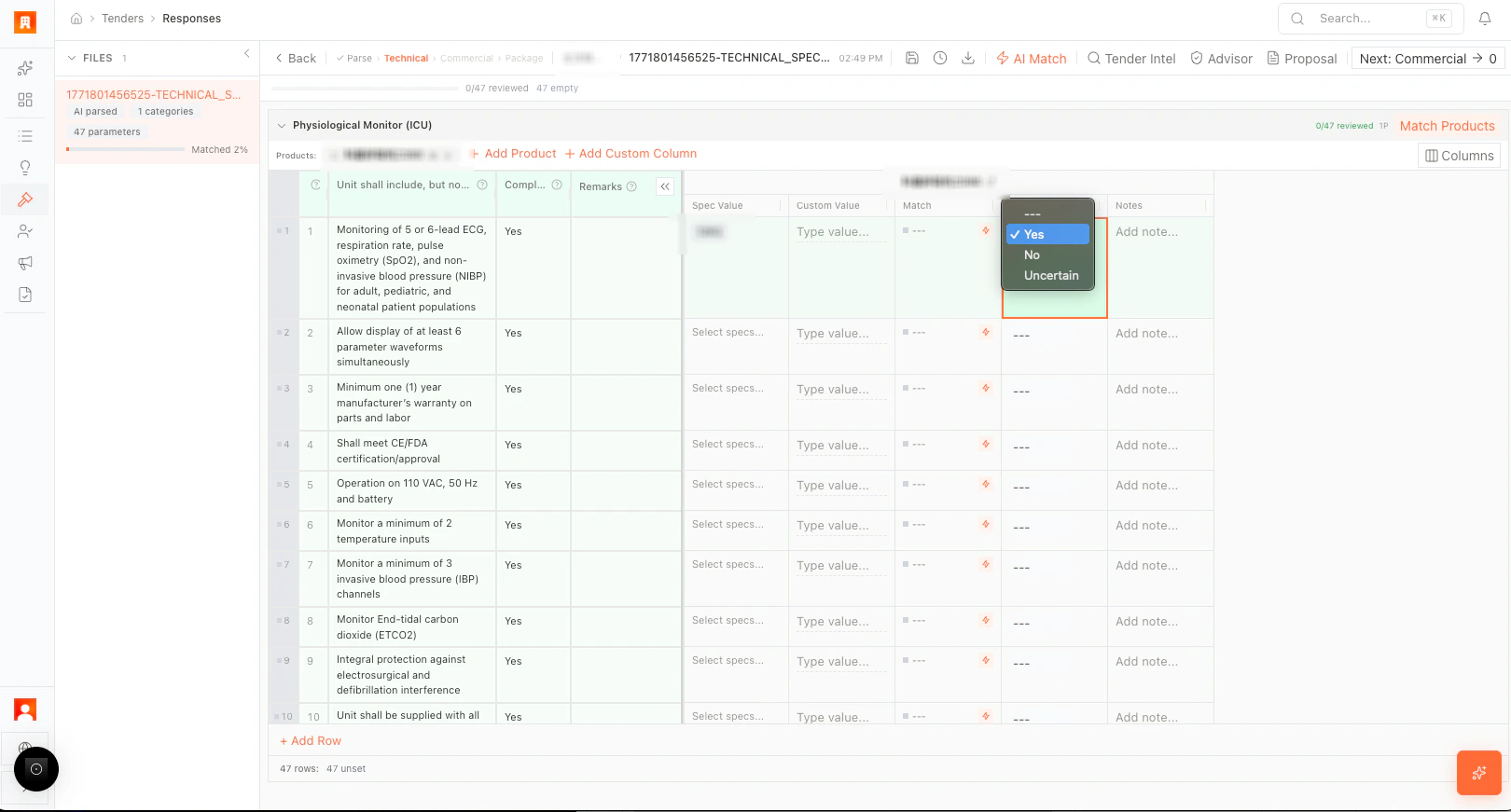 Technical editor: set compliance