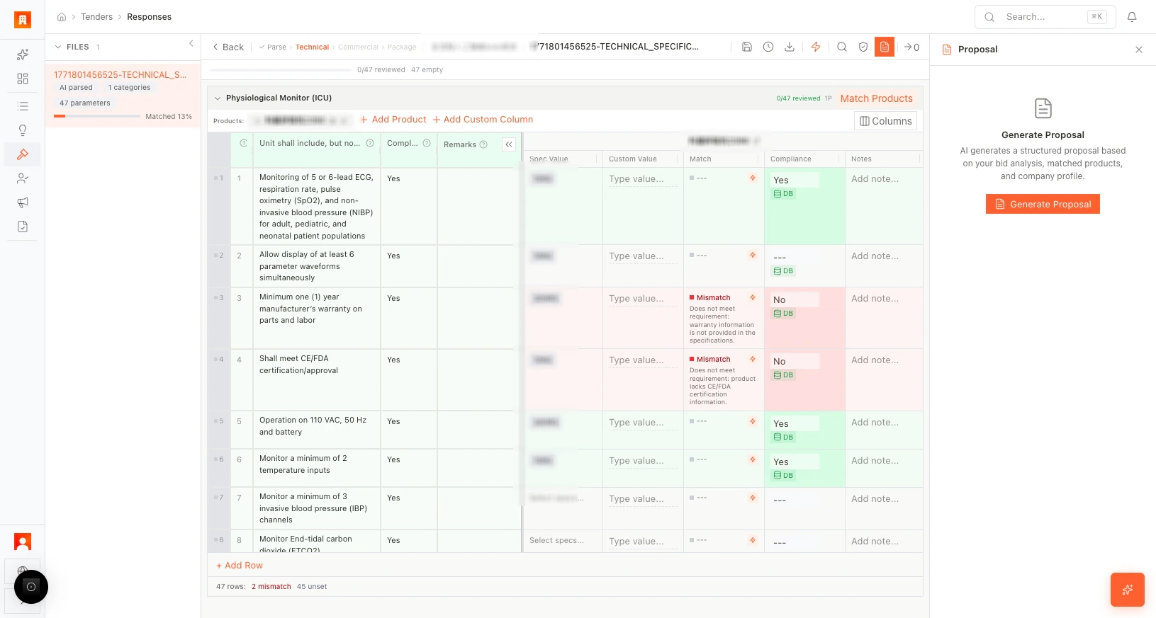 Generate proposal for section