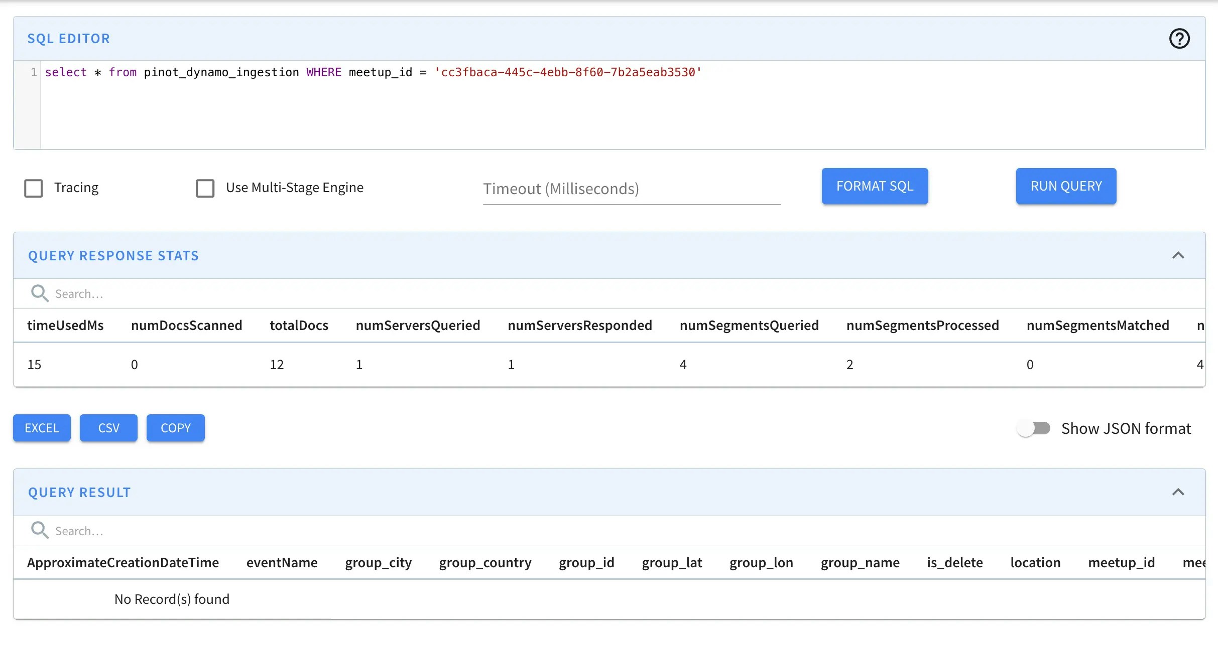 Pinot UI