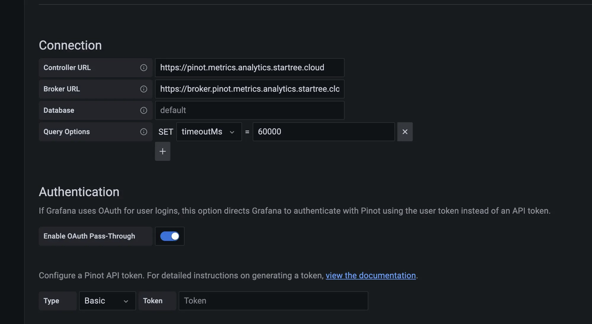 Configure Pinot in Grafana