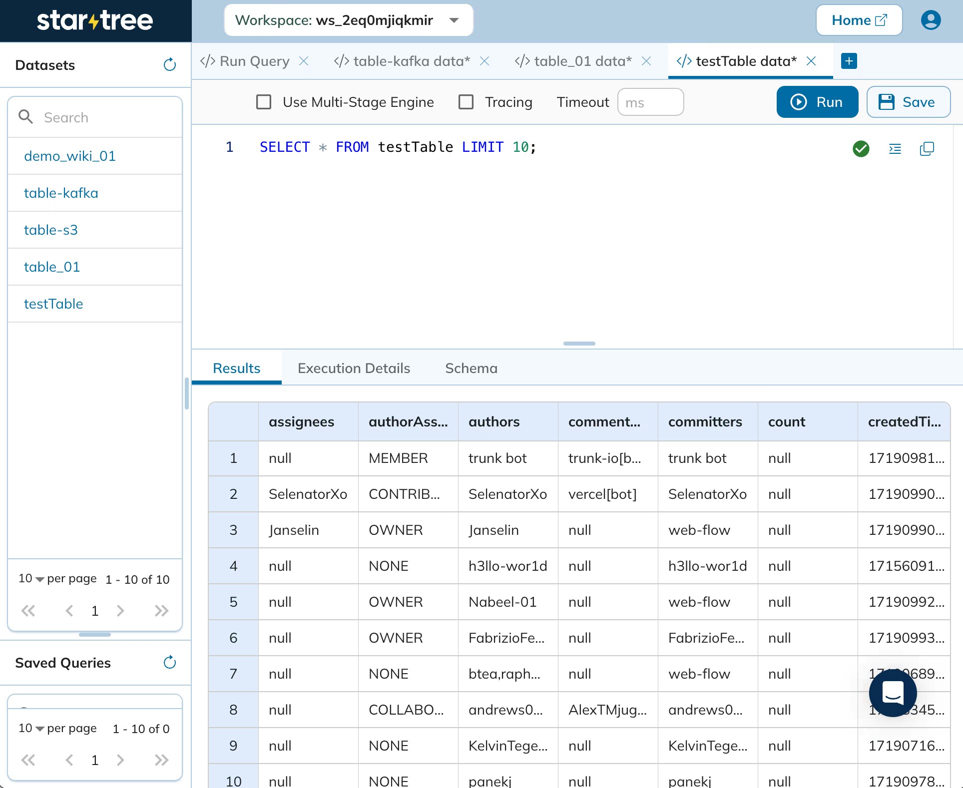 Query Console Pn