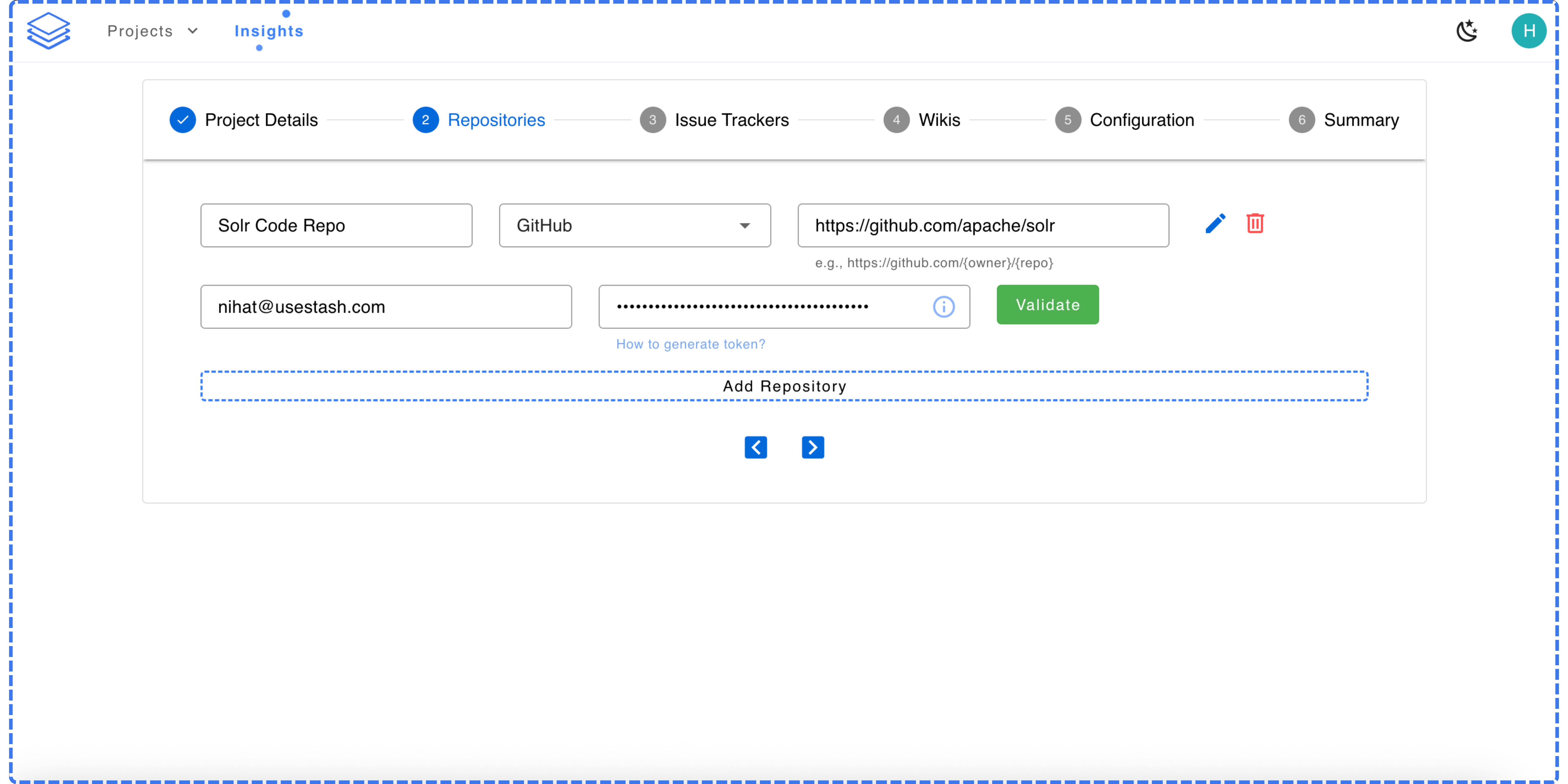 New Project Repos