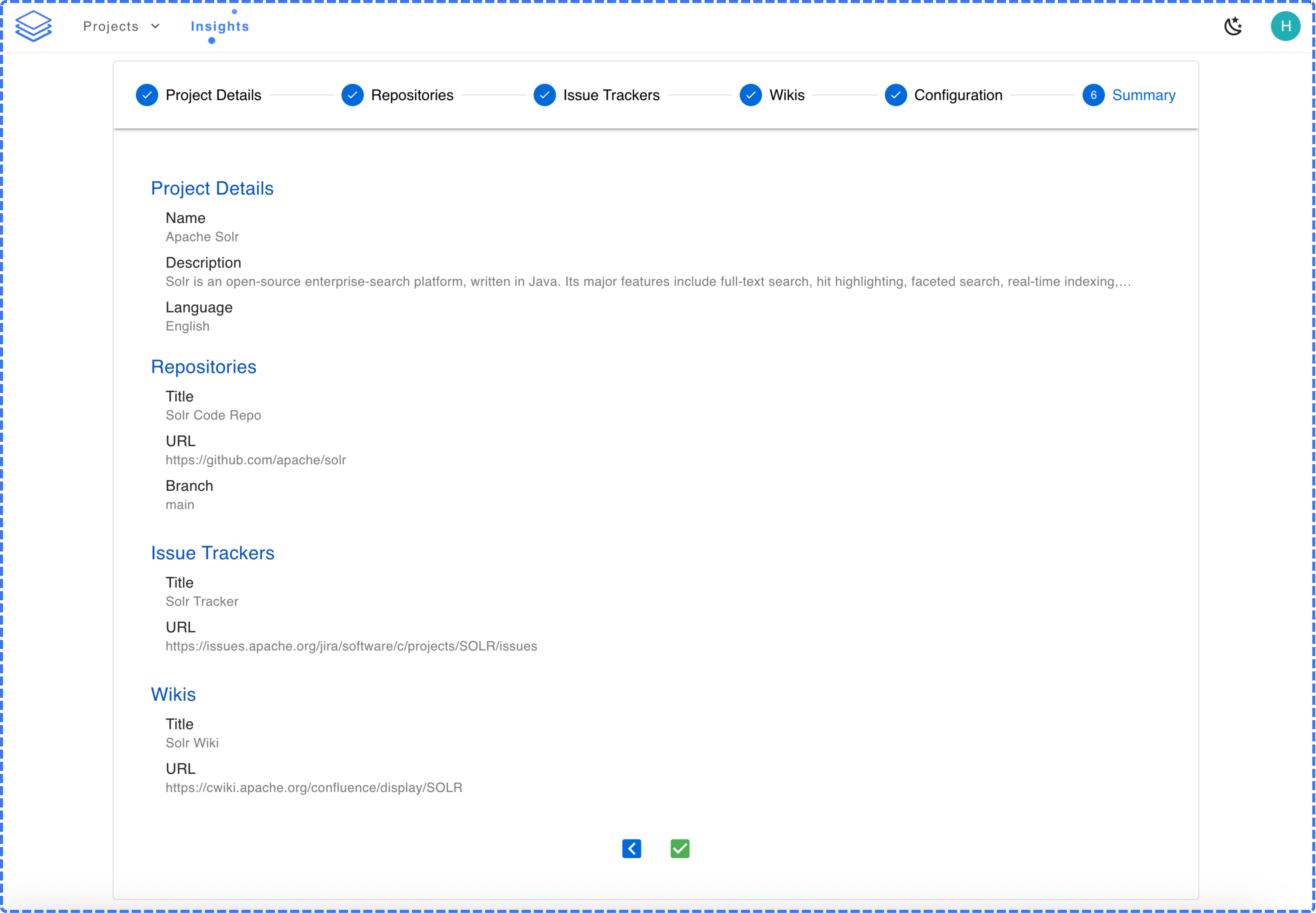 New Project Summary