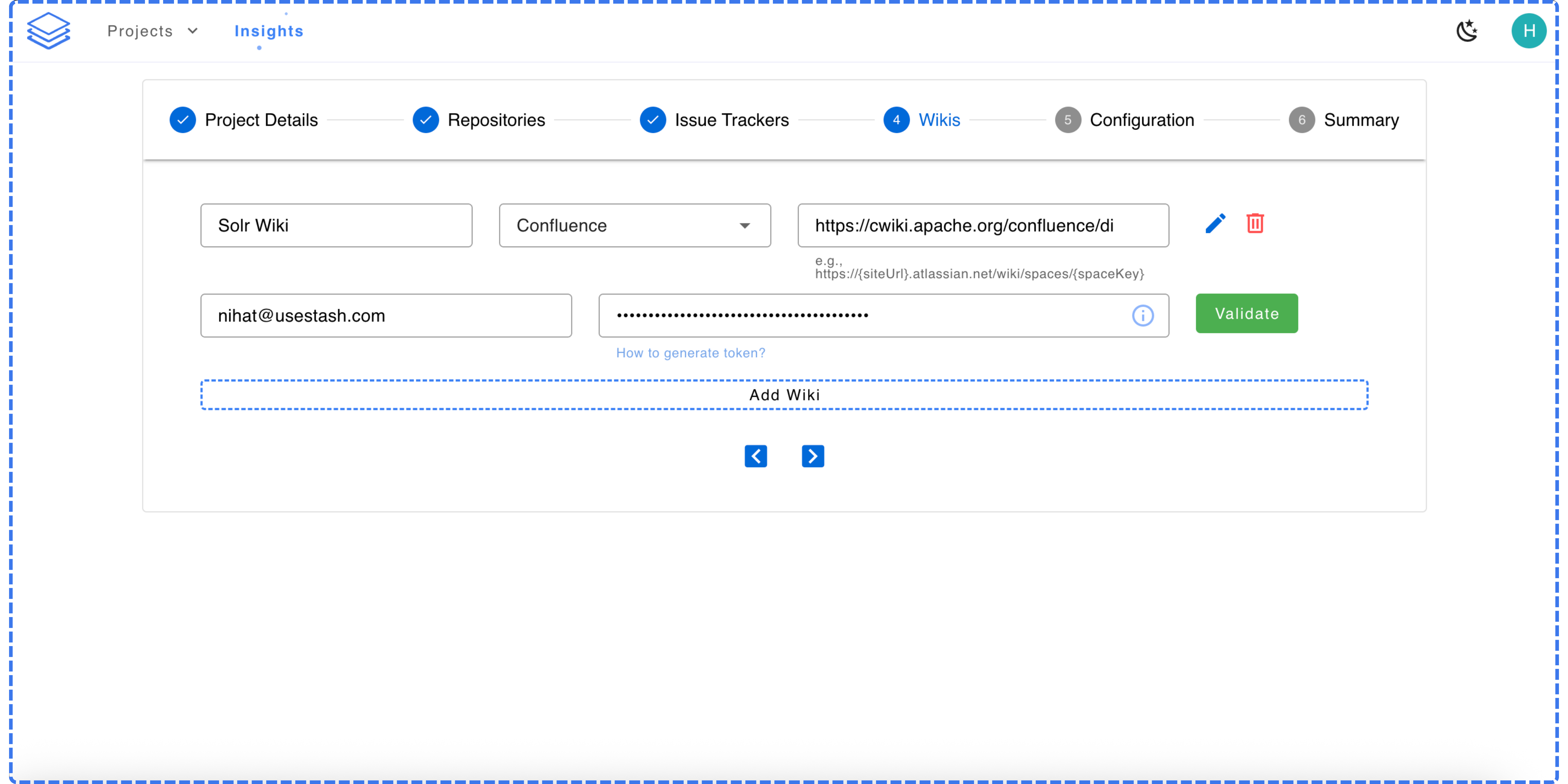 New Project Wikis
