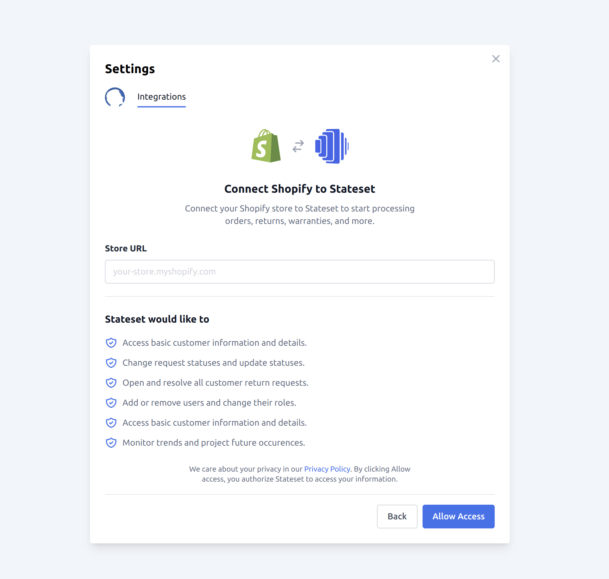 StateSet ResponseCX Shopify App