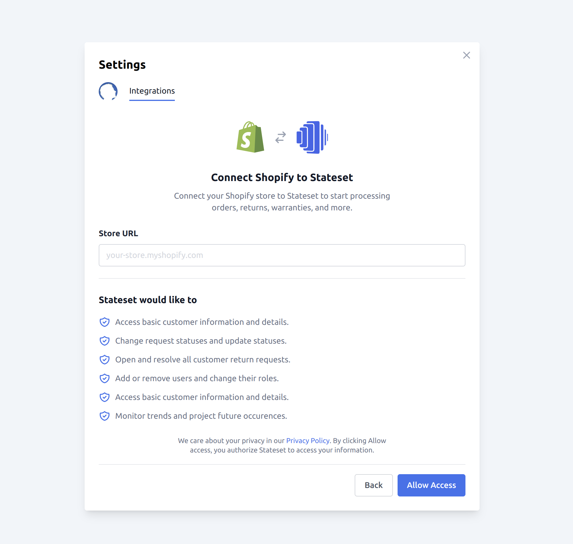 StateSet ReSponse Shopify App