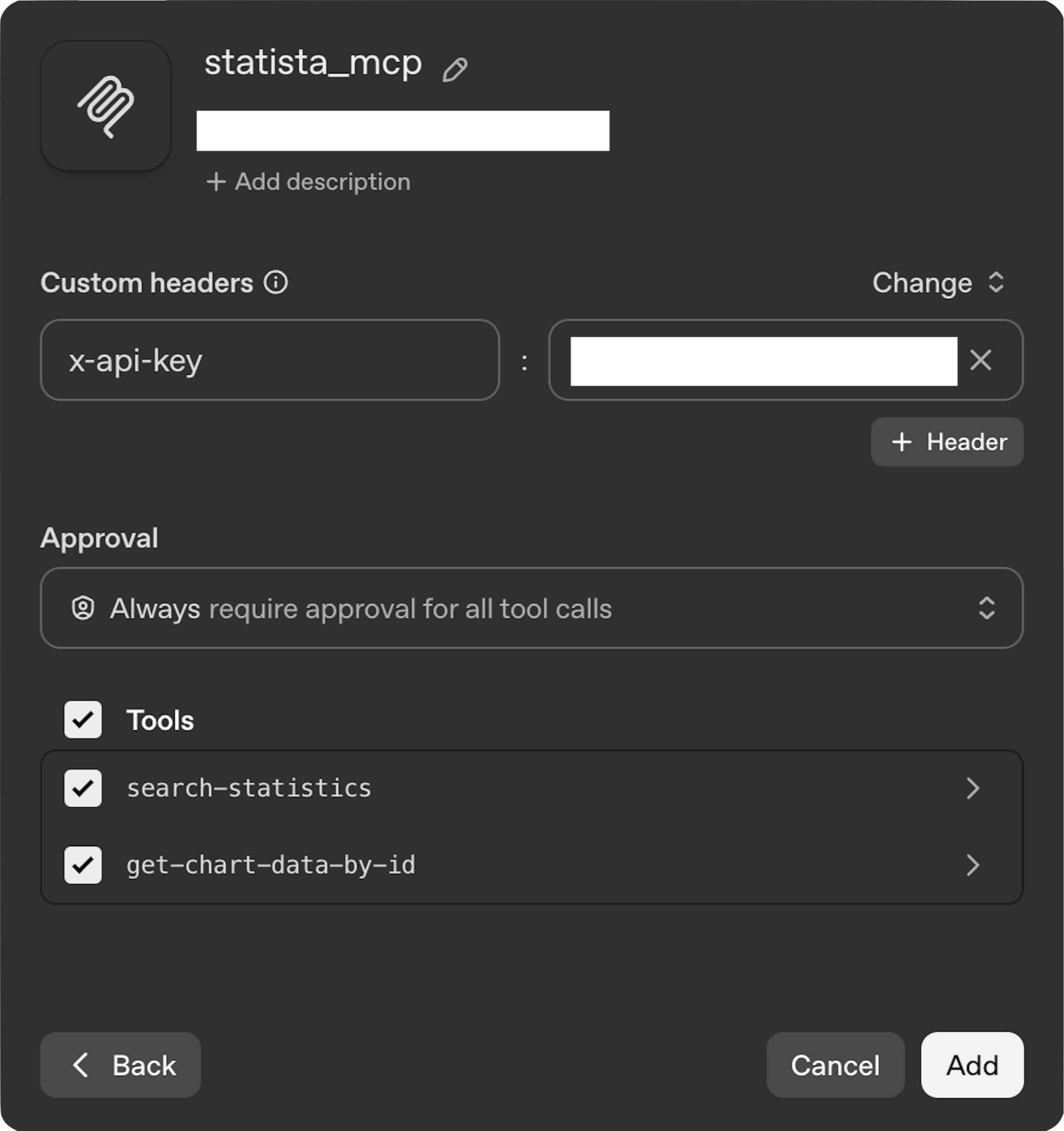 You should now see a screen with available tools