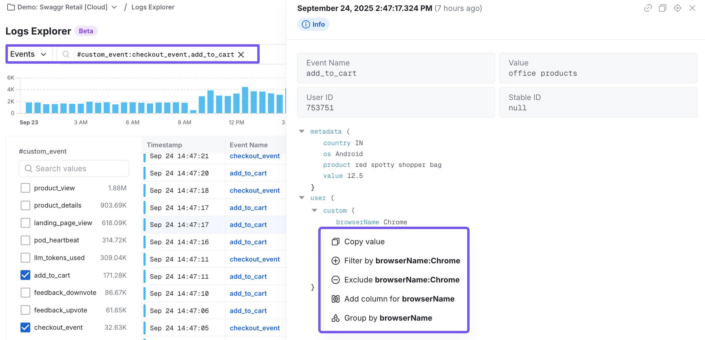 Events Explorer Overview