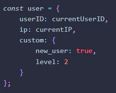 User property configuration interface