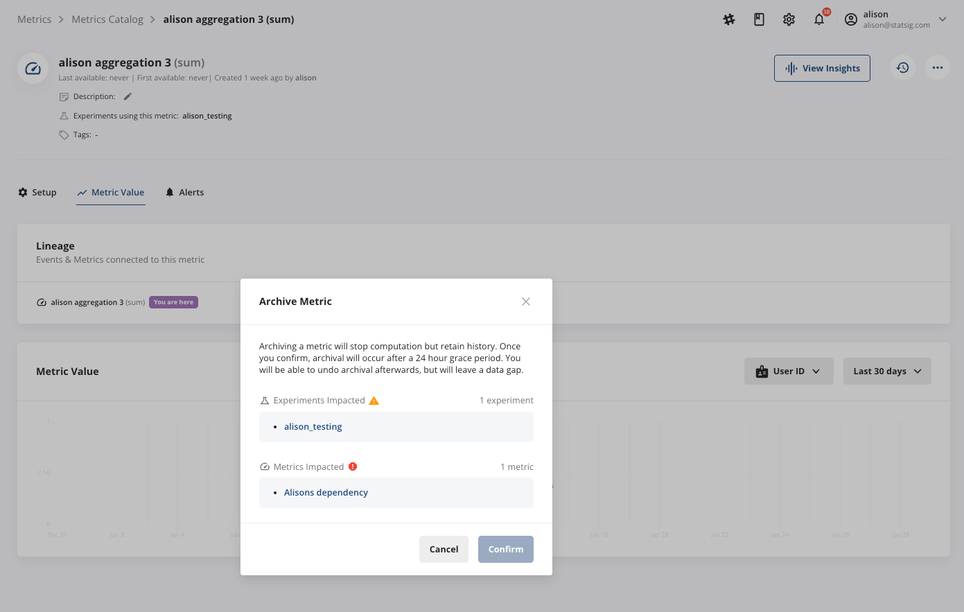 Archive dependencies