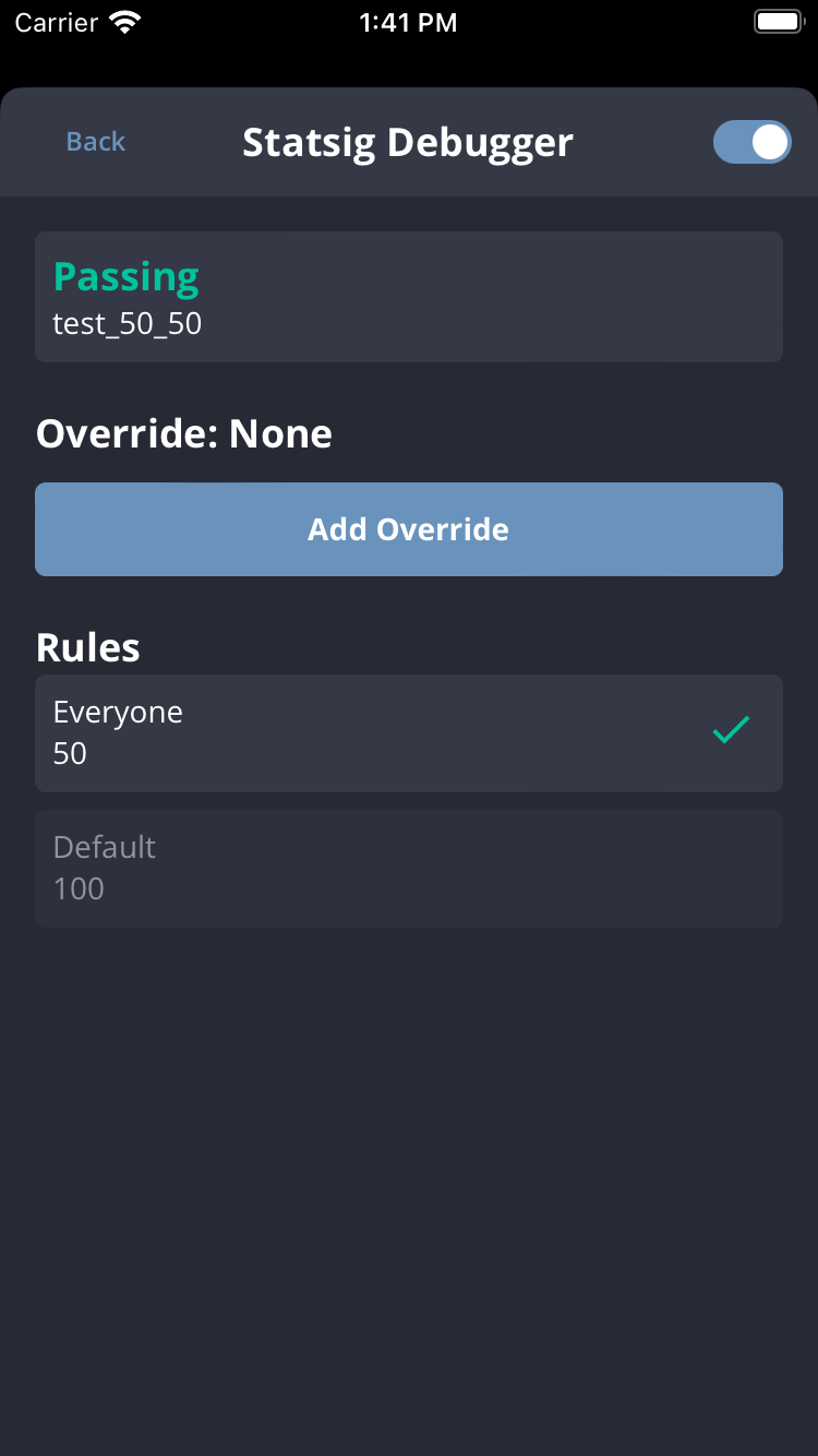 Client debugger gate details