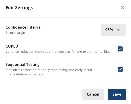 Pulse metrics sequential testing toggle