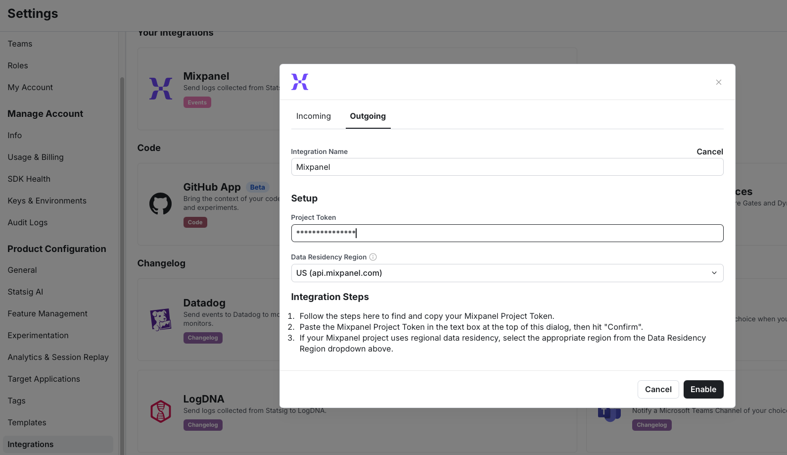mixpanel-outgoing-configuration