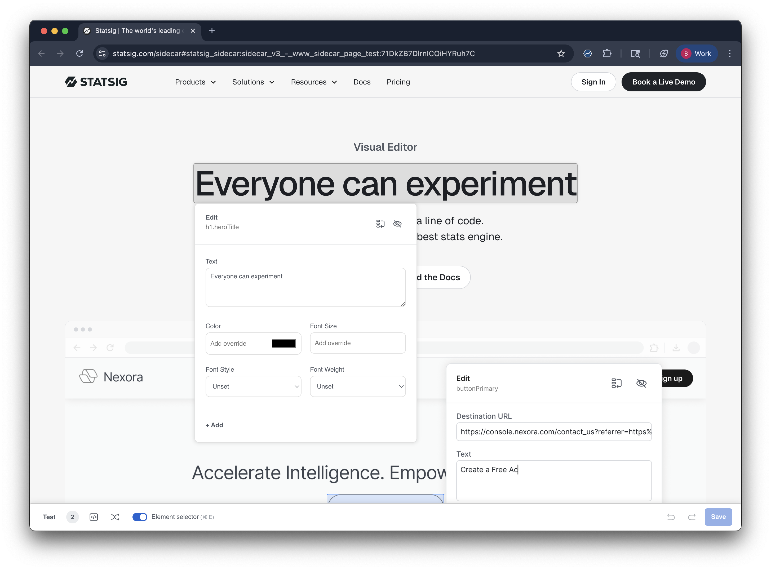 Visual Editor Editor