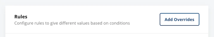 Feature gate page with Add Override button highlighted