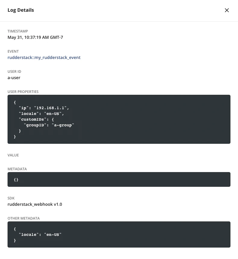 Statsig metrics log stream interface