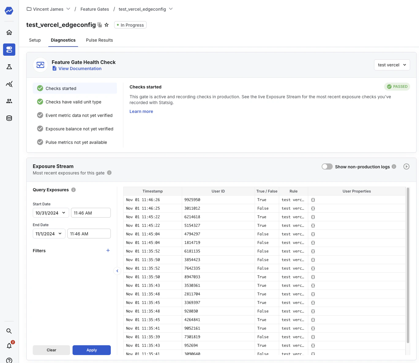 Diagnostics Stream