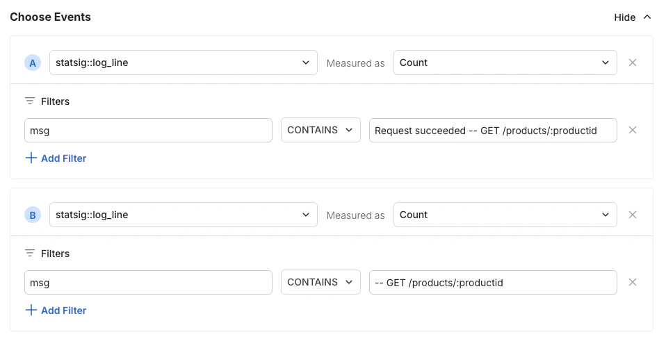 Alert setup step 2