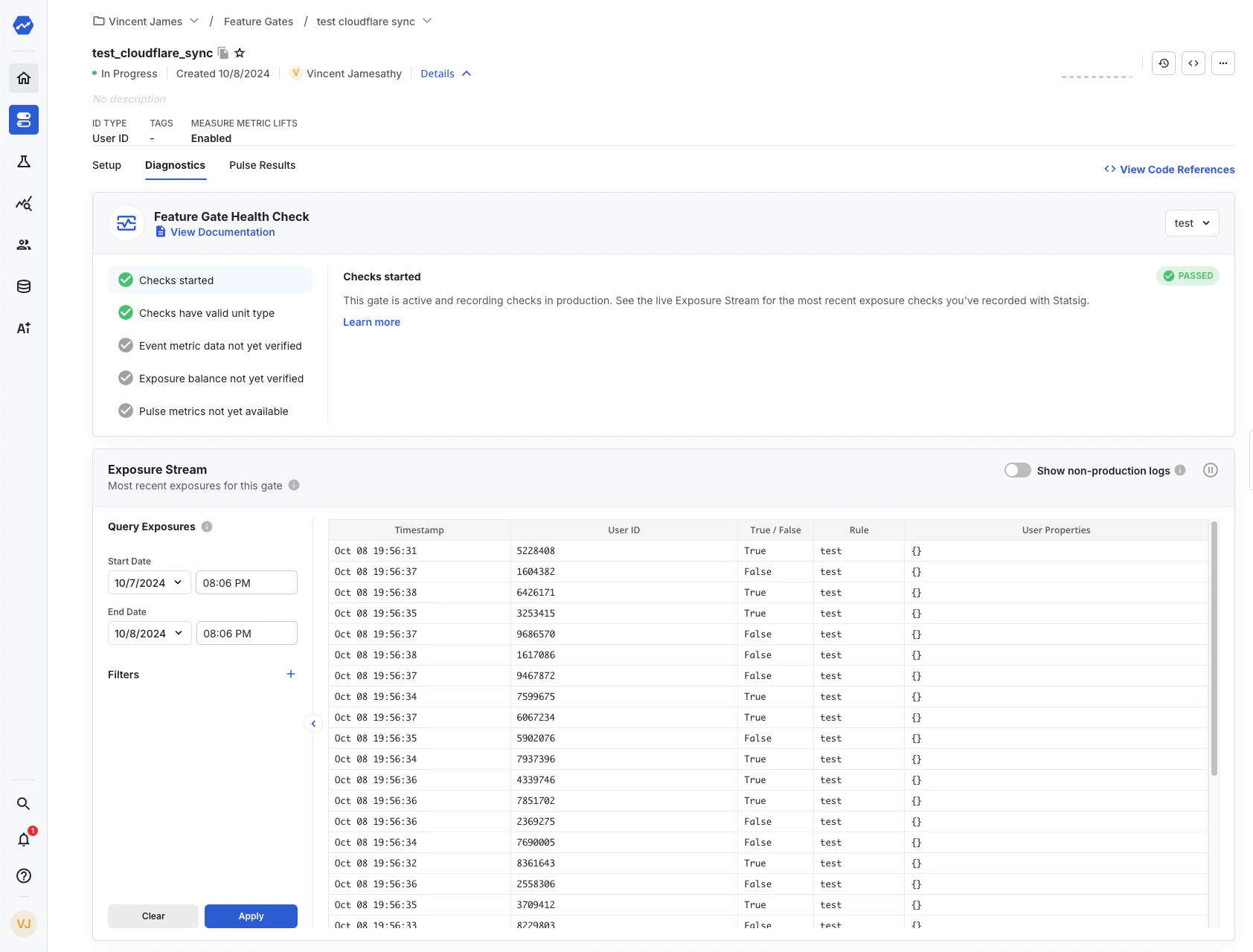 Diagnostics Stream