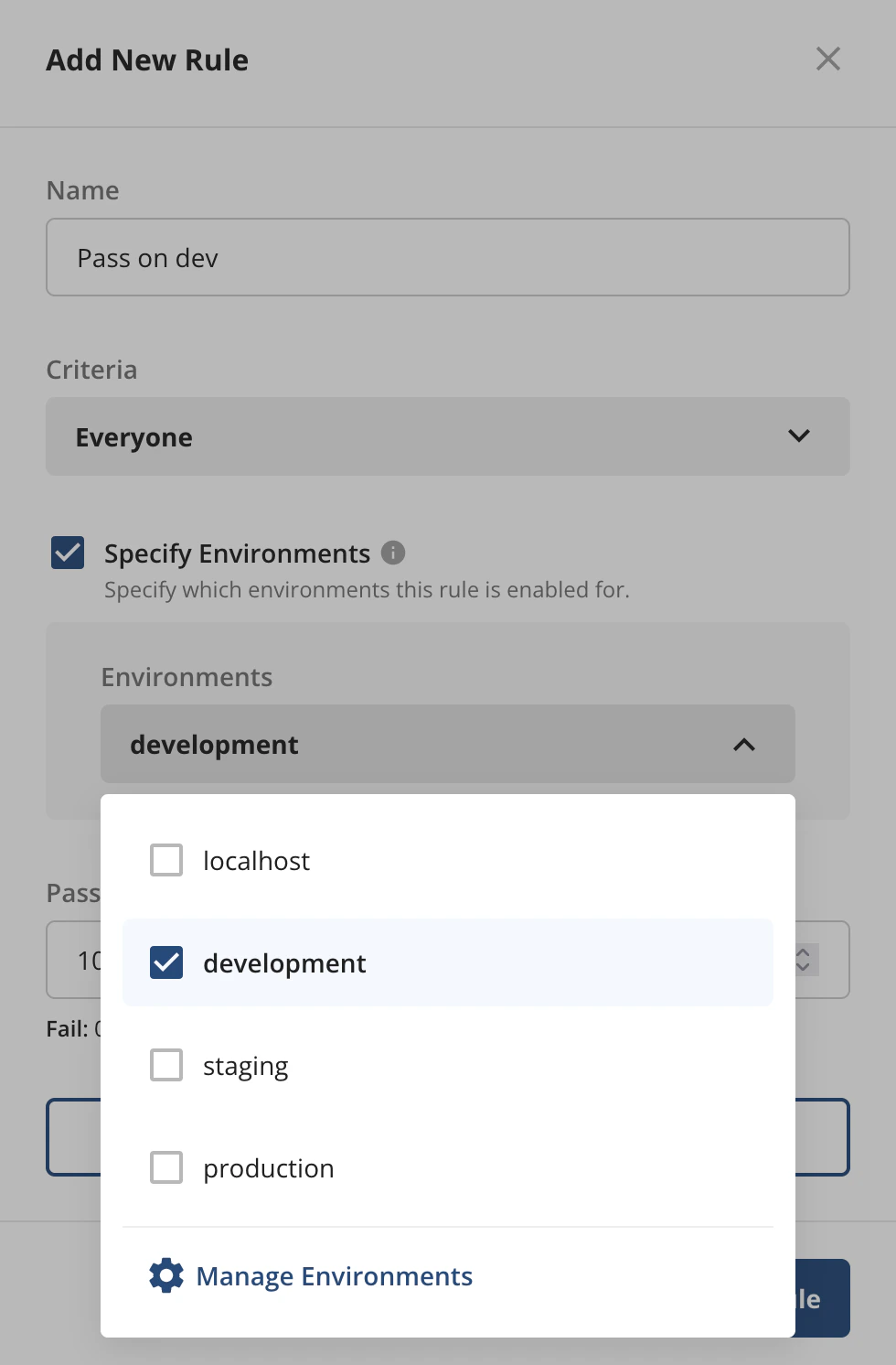 Specify Environment