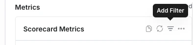 Metric filter dropdown selecting Country equals CA