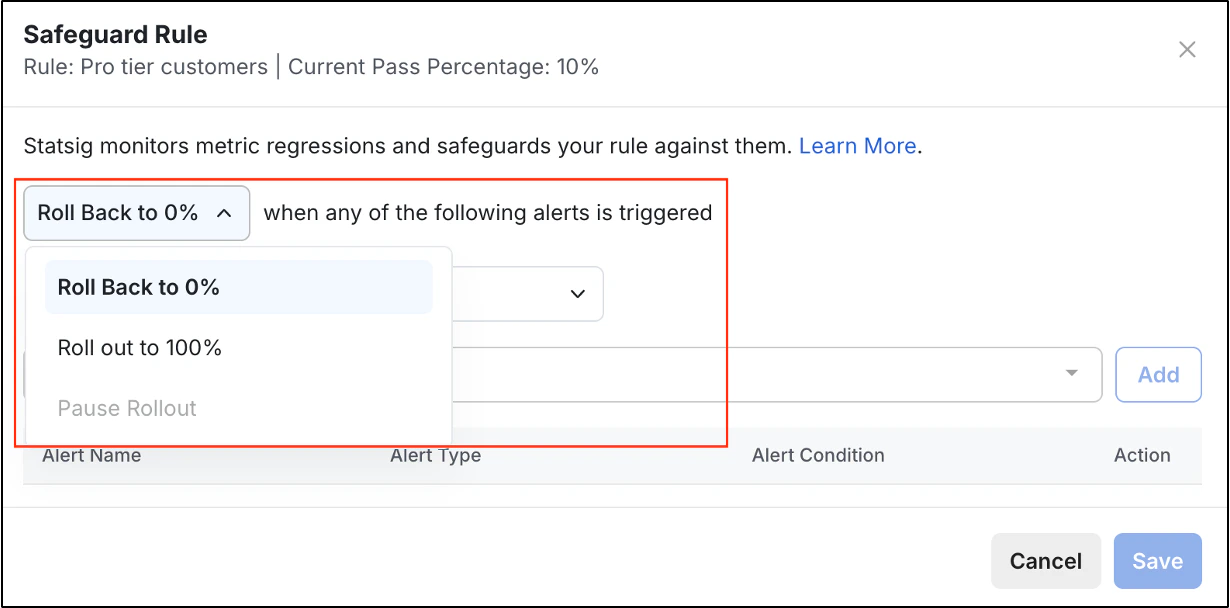 Select an action