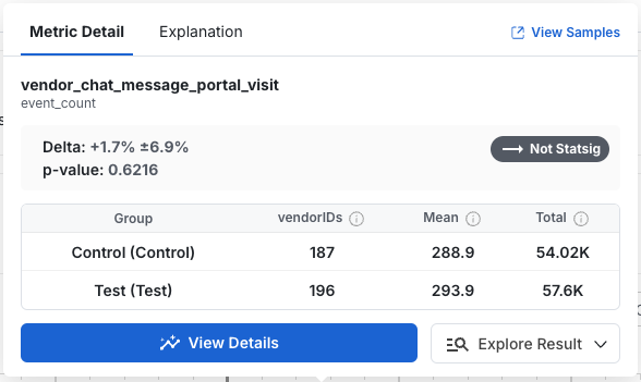 Pulse drill-down analysis interface